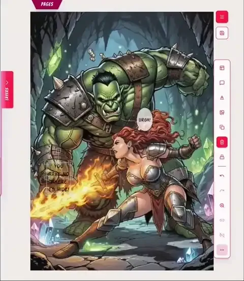 Animated demo of bubble speech functionality