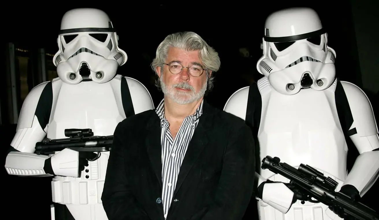 George Lucas With Stormtrooper